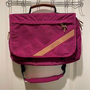 Vintage Eastpak Satchel Bag College Leather Heavy Duty  Made In USA